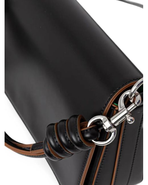 Benetton Black Be Bag Knotted-Handle Shoulder Bag