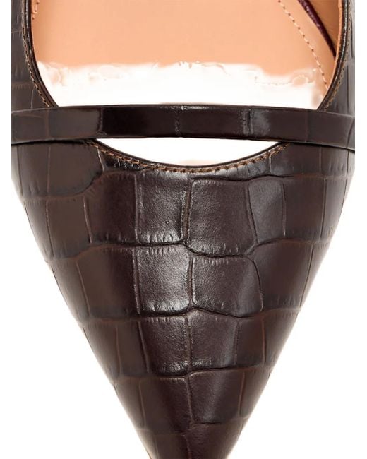 Malone Souliers Brown Maureen Crocodile-Effect Mules