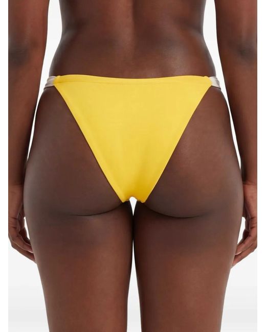 Leslie Amon Yellow 90S Slice Bikini Bottoms