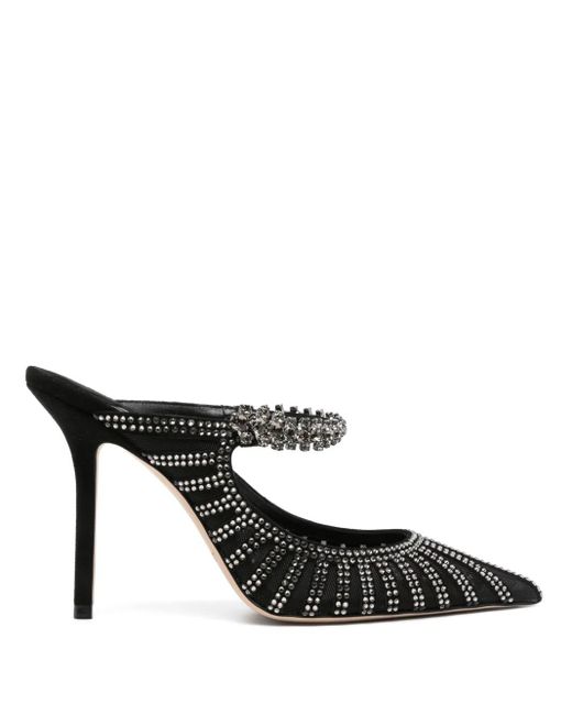 Jimmy Choo Black Bing Mules 100mm