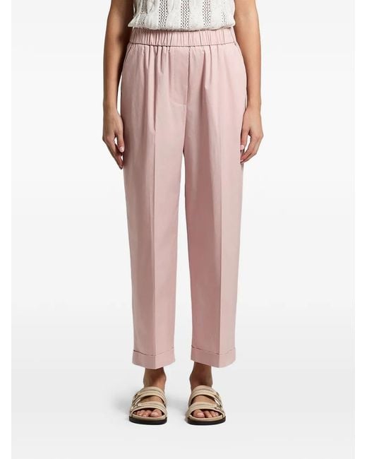Peserico Pink Elasticated-Waist Trousers