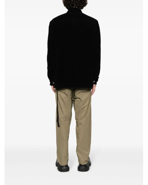 Rick Owens Black Corduroy Cotton Shirt Jacket for men