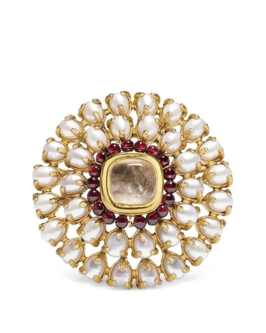 Goossens Metallic Perles Baroques Brooch