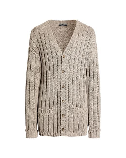 Dolce & Gabbana Multicolor Cotton-Blend Cardigan for men