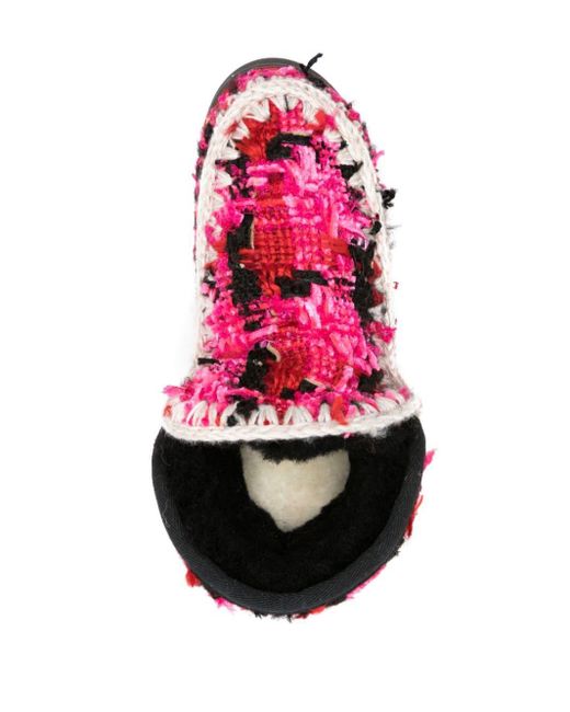 Mou Pink Eskimo Tweed Boots
