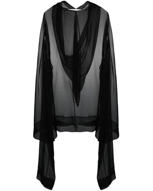 Rick Owens Black Flyproof Silk Tunic
