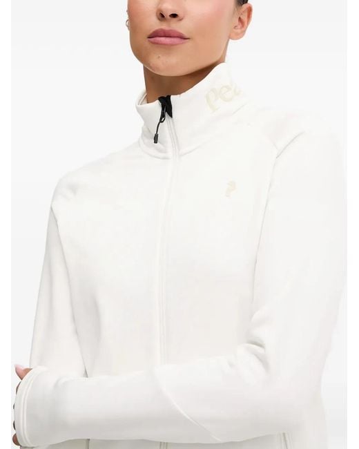 Peak Performance White Rider Zip Neck Sweatshirt