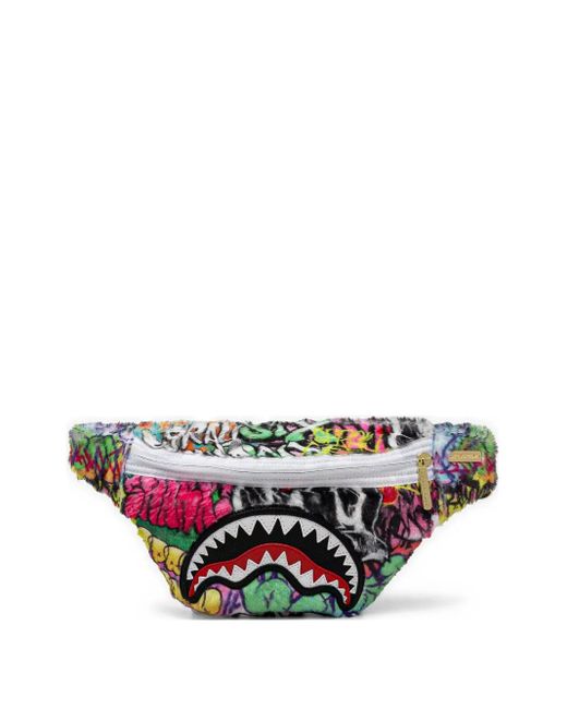 Sprayground Pink Le Monde Ded Graffitis Savvy Belt Bag
