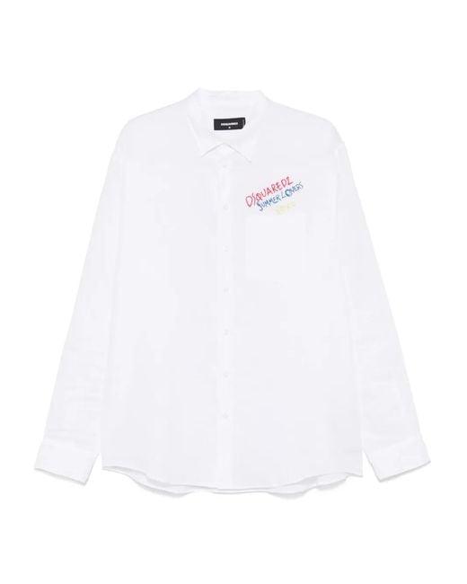 DSquared² White Oversized Shirt for men