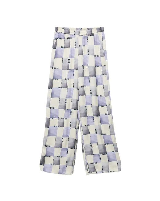 Emporio Armani White Satin Trousers