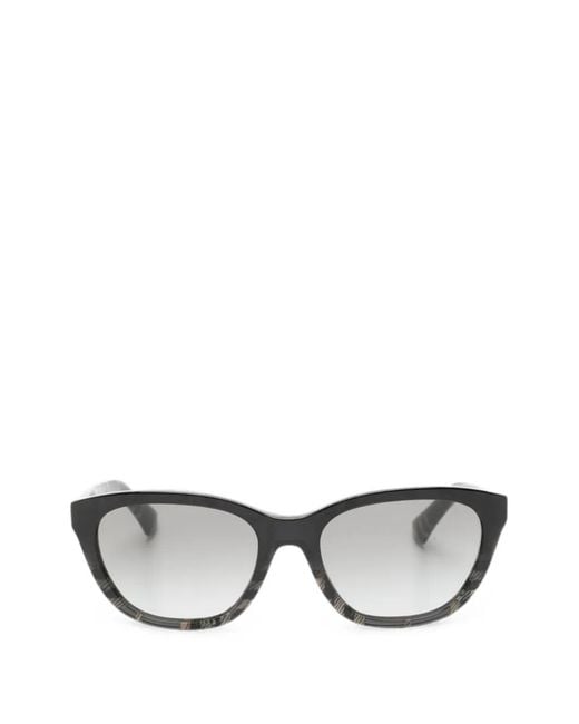 Burberry Gray Check-Pattern Sunglasses
