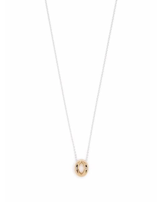 Le Gramme White 18Kt And Sterling 3G Entrelacs Pendant Necklace