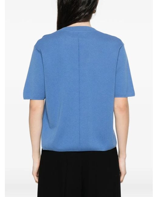 Bompard Blue Round-Neck T-Shirt