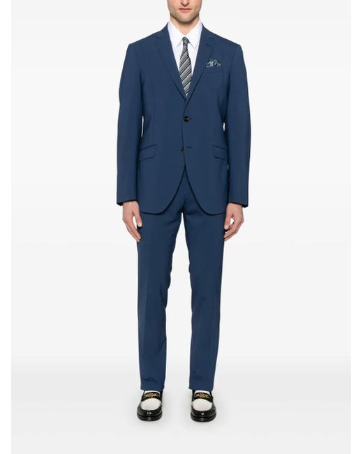 Etro Blue Single-Breasted Suit for men
