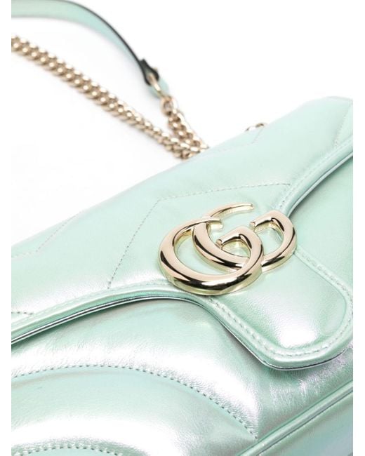 Gucci Blue Small GG Marmont Shoulder Bag