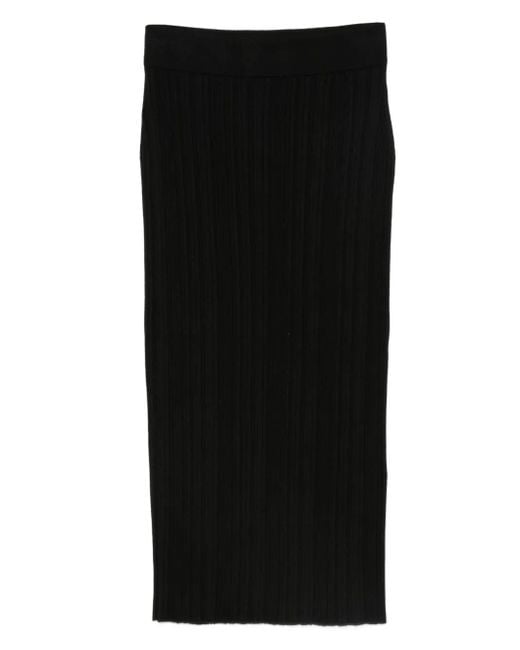 La Petite Robe Di Chiara Boni Black Gerippter Abax Bleistiftrock