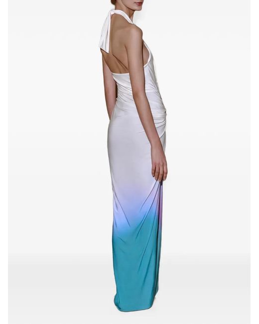 Baobab Blue Linus Ombré-Effect Halterneck Dress