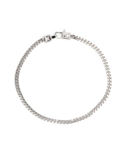 Tom Wood White Curb M Bracelet