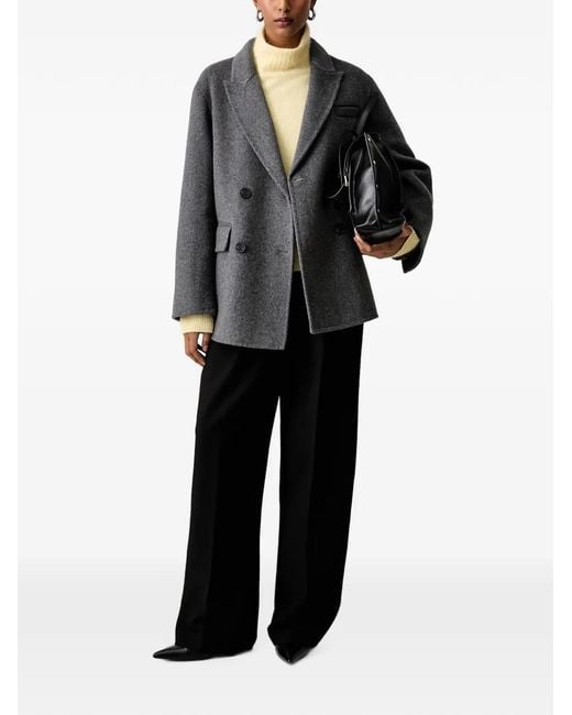 ViCOLO Gray Double-Breasted Blazer