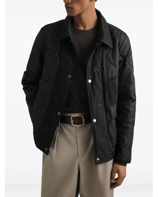 Dolce & Gabbana Black Button-Fastening Patch-Pocket Coat for men