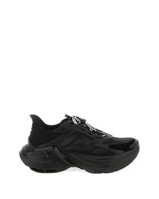 Fendi Black F-Light Mesh Sneakers