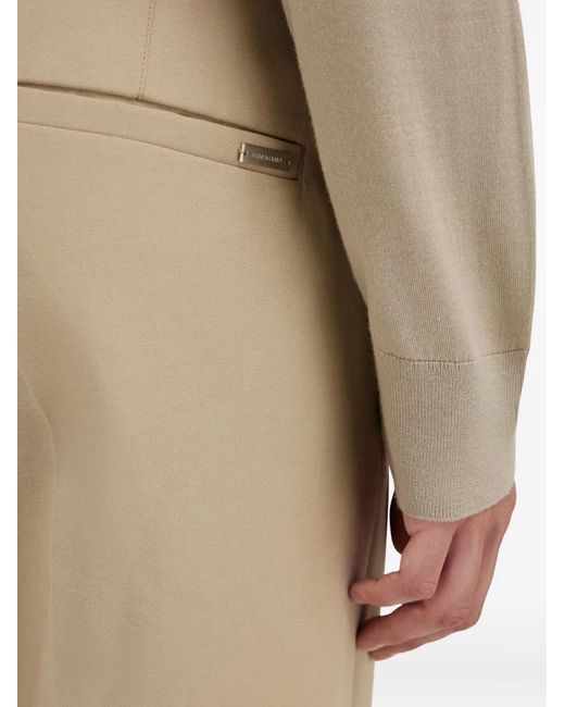 Ferragamo Natural Cotton Blend Chinos Trousers for men