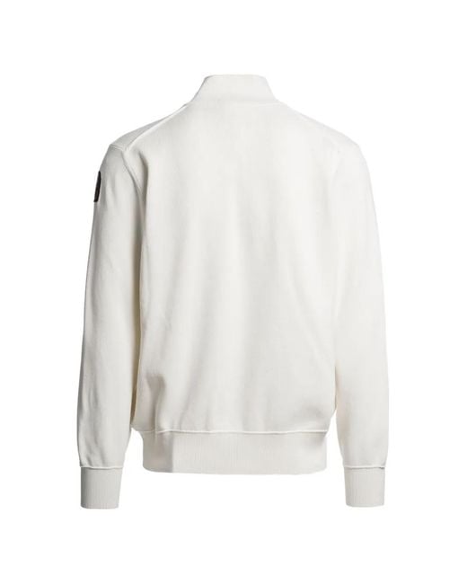 Parajumpers White Basic Scoe Half-Zip Sweater for men