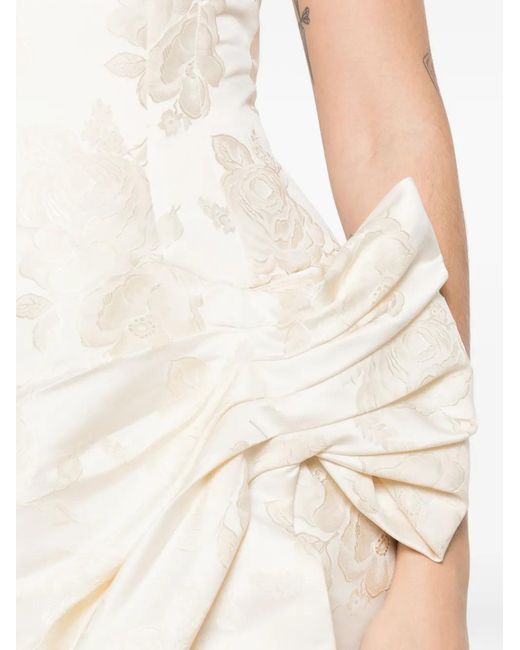 Simone Rocha Sash Midi-Jurk in het White