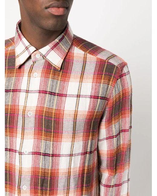 Barena Geruit Overhemd in het Red voor heren