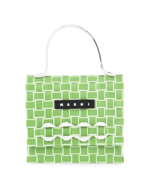 Marni Green Mini Joy Woven Bag