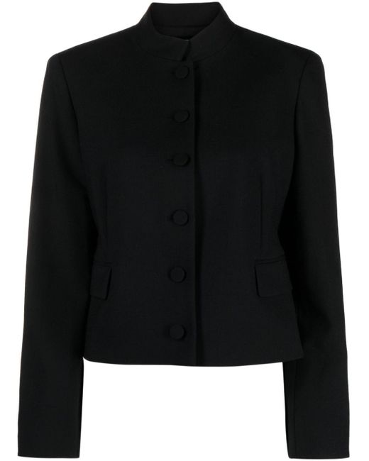 Theory Black Giacca Button-up Cropped Jacket