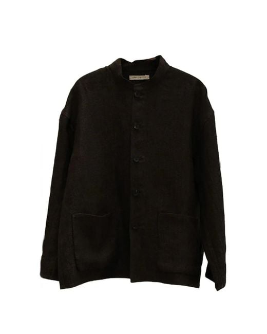 AVIVA JIFEI XUE Black Argyle Jacquard-Weave Single Breasted Coat