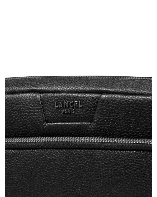 Lancel Black Double-Zip Leather Clutch Bag for men