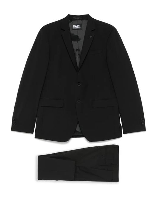 Karl Lagerfeld Black Single-Breasted Suit for men