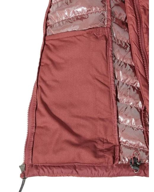Columbia Red Hooded Chevron-Quilted Puffer Jacket