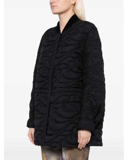 JNBY Black Drawstring-Waist Quilted Jacket