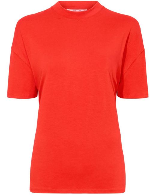 Proenza Schouler Red T-Shirt mit Knotenverschluss