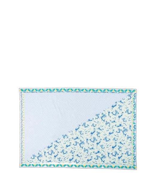 Prada Blue Printed Cotton Pareo