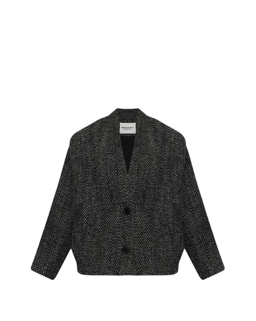Isabel Marant Black Drogo Bouclé-Knit Jacket