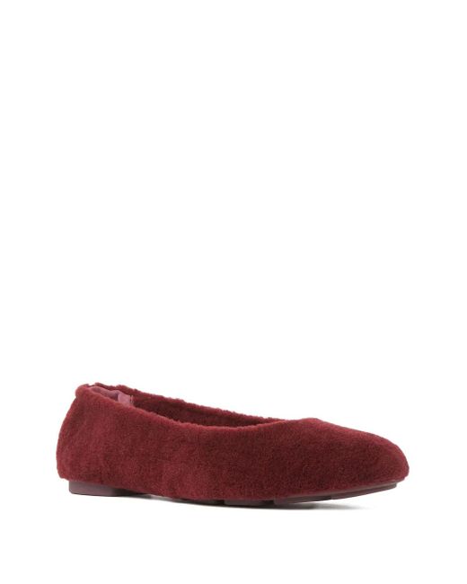 Stuart Weitzman Red Pirouette Super Chill Shearling Flat