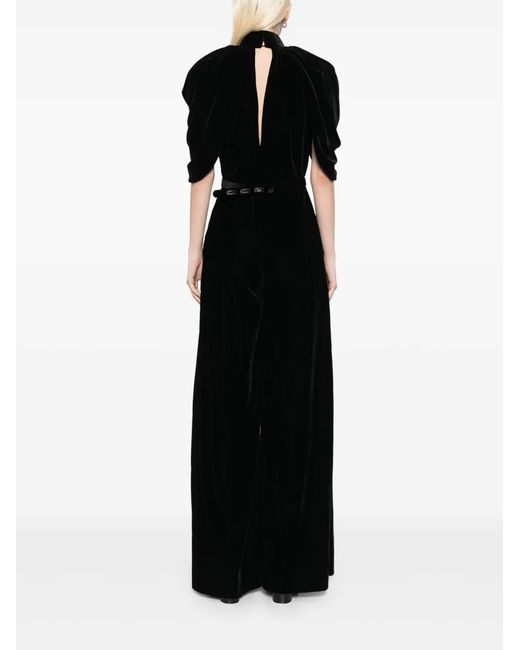 Saiid Kobeisy Black Velvet Jumpsuit