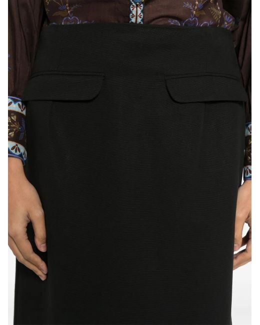Farm Rio Black Midi Skirt