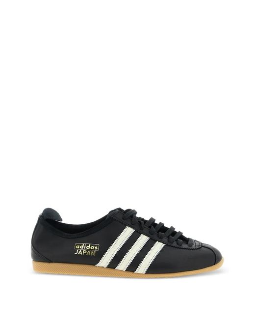 Adidas Black Japan Logo-Detail Stripes Sneakers