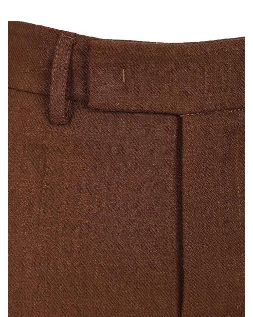 Al Duca D'aosta Brown Pressed-Crease Shorts