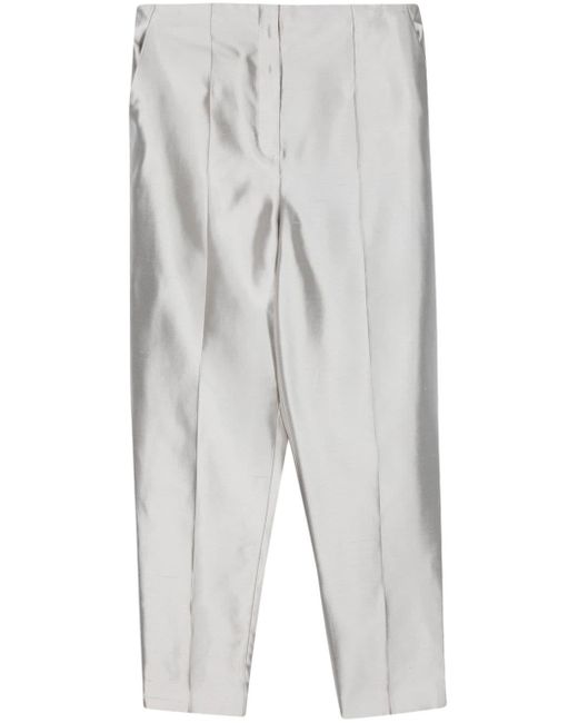Theory Gray Tapered Cropped Trousers