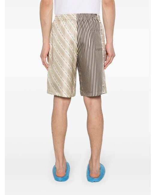 Loewe Natural Anagram-Motif Silk Shorts for men