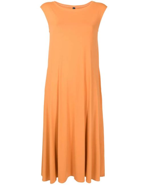 Vestido midi Tie con cuello redondo Lygia & Nanny de color Orange