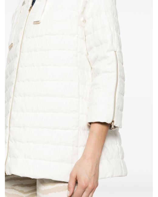 Herno White Hooded Puffer Jacket