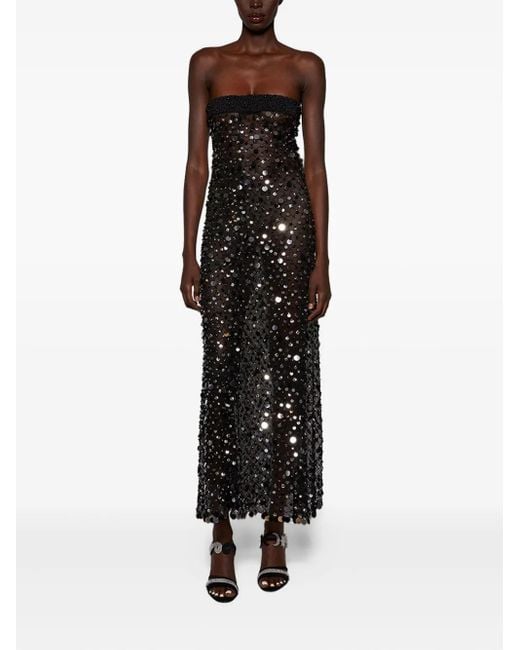 Abito Midi Con Paillettes di Roberta Einer in Black