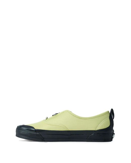 Vans Green Front-Zip Round-Toe Sneakers for men